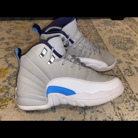 Jordan 12 Retro ‘Grey University Blue’ 7Y=Wmns 8.5 - Picture 4 of 15